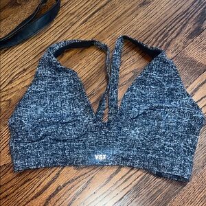VSX Textured Black and White Sports Bra